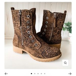 NEW Leopard Boots Size 8
